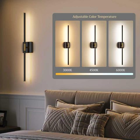 Morauroral LED sconce offering 3 color temperatures for mood lighting.