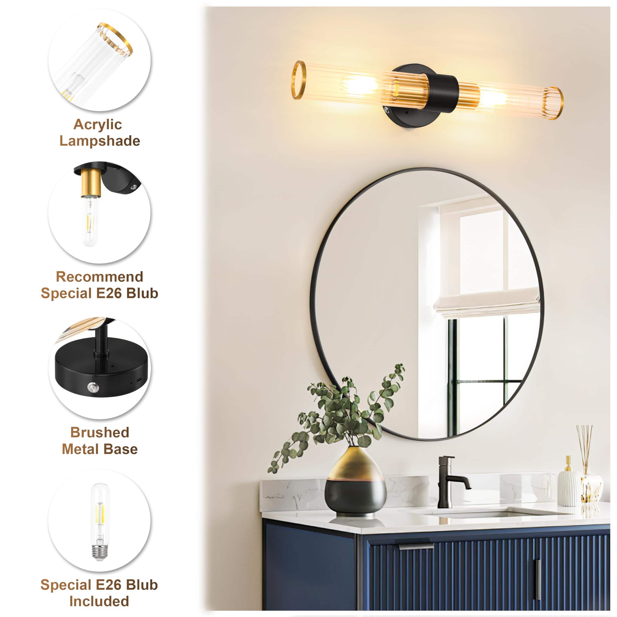 Morauroral living room sconce provides subtle ambient illumination.