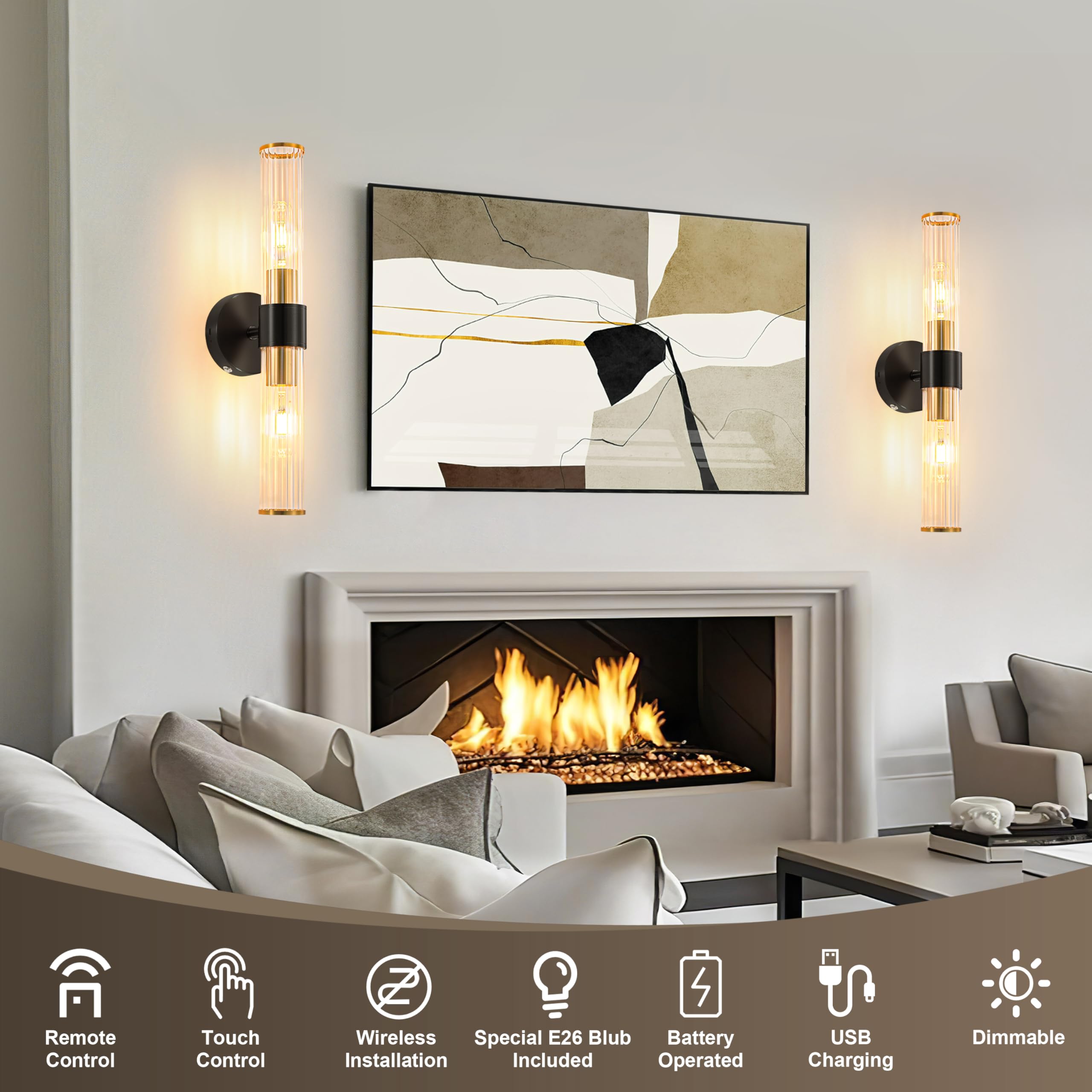 Morauroral transparent acrylic shade delivers even, soft light diffusion.