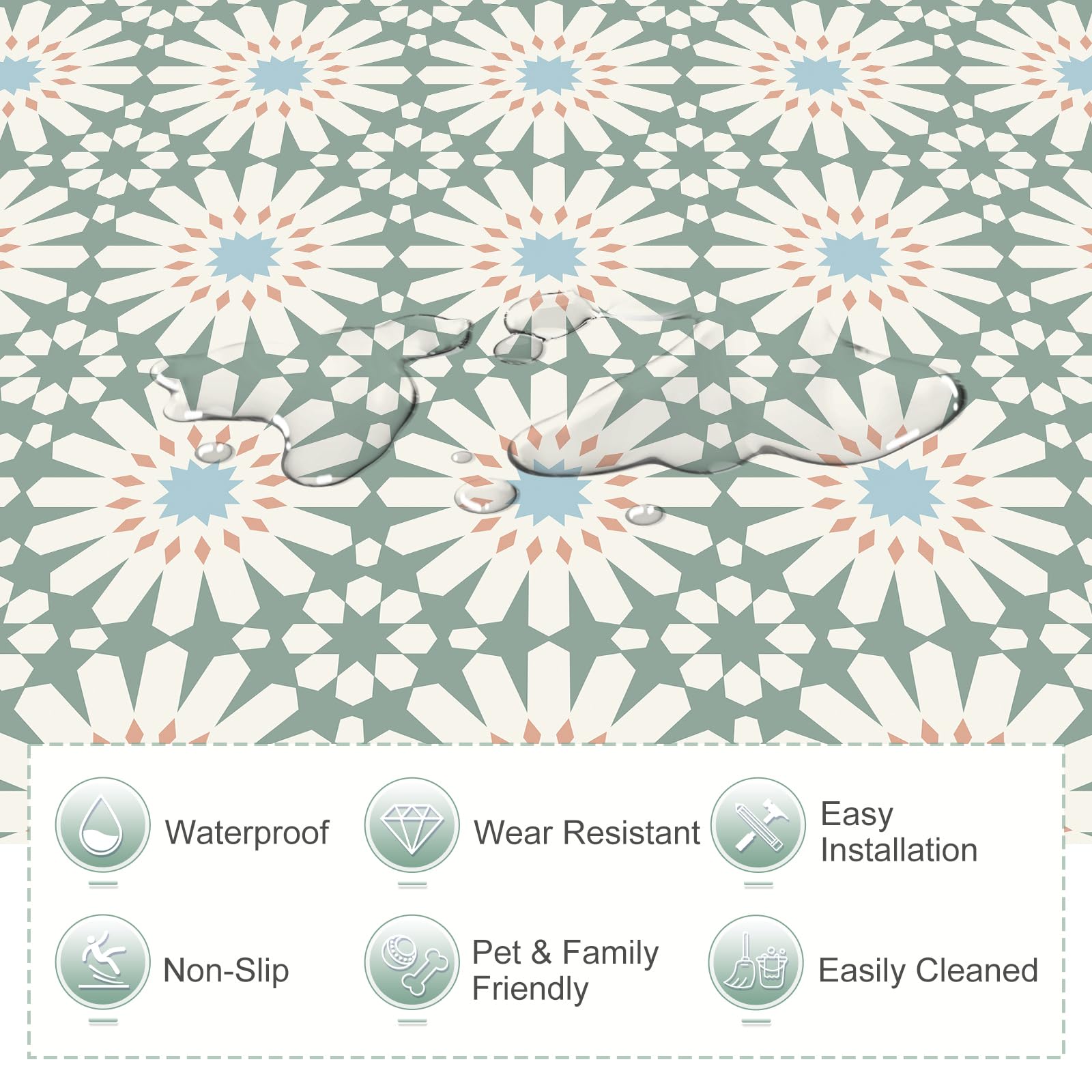 MORCART wear-resistant and waterproof surface provides durable, easy-to-clean flooring.