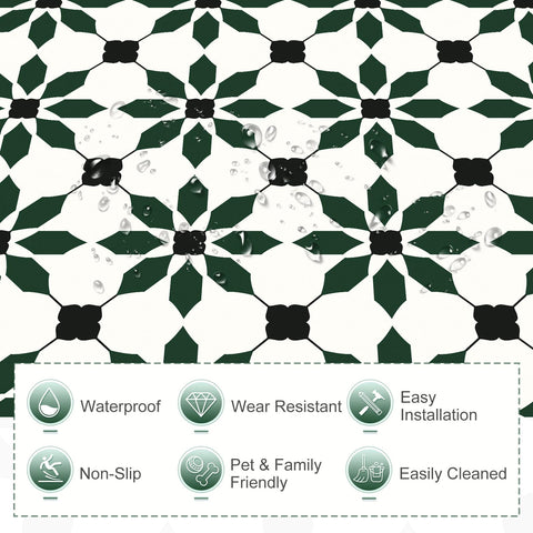 Morcart removable waterproof tiles provide durable bathroom and kitchen coverage
