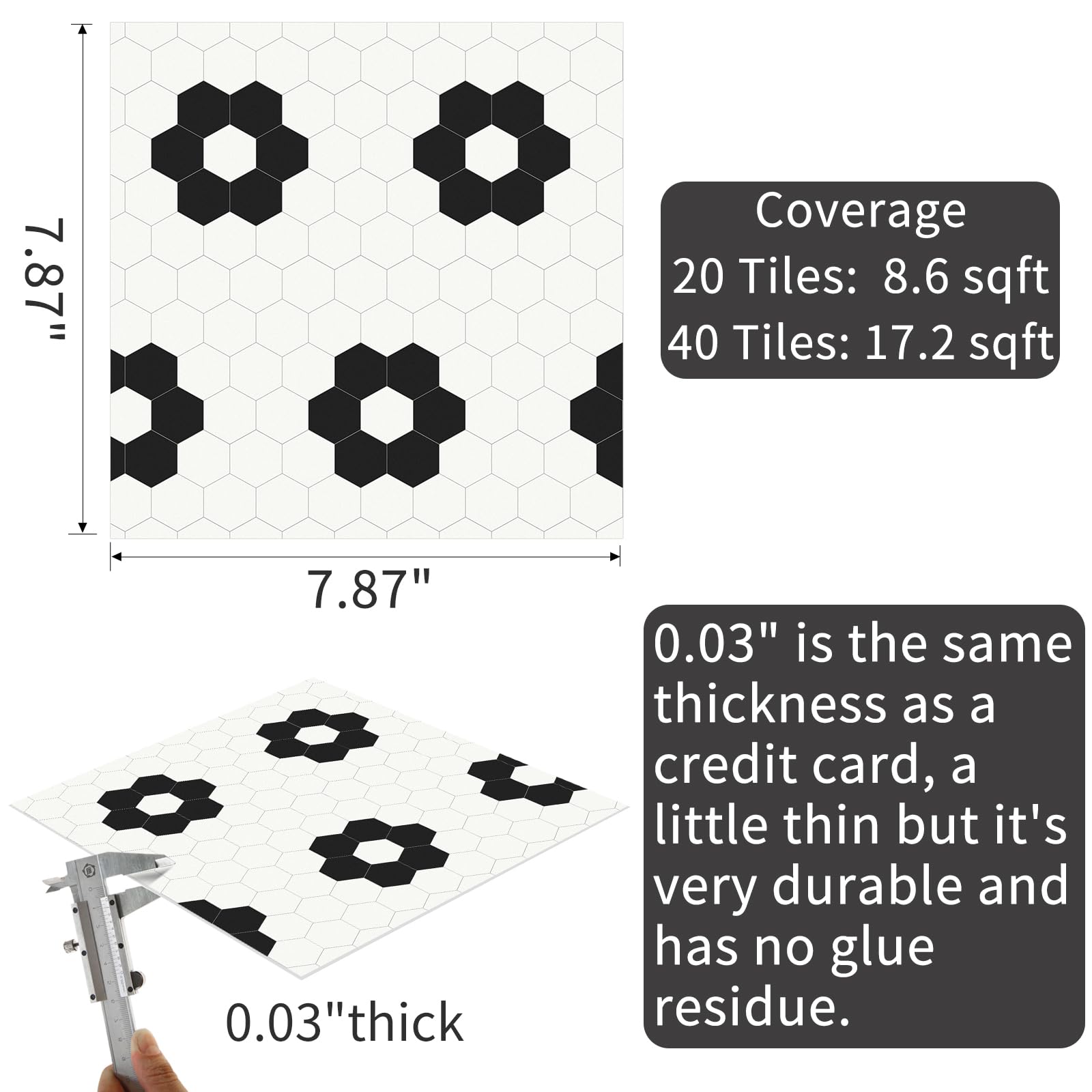 MORCART vinyl tiles with waterproof finish ideal for kitchens and bathrooms