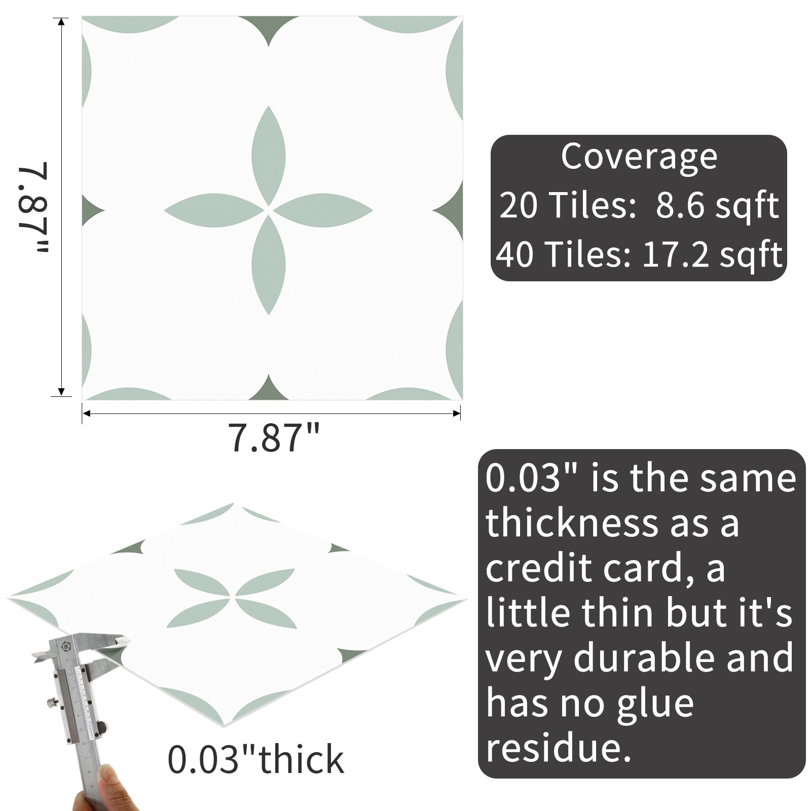 MORCART Vinyl-flooring waterproof kitchen tile for durable, easy maintenance