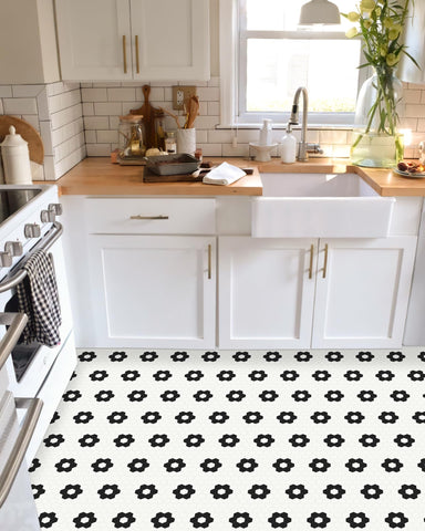 MORCART floor tiles in a bright living area showing non-slip, heat-resistant surface