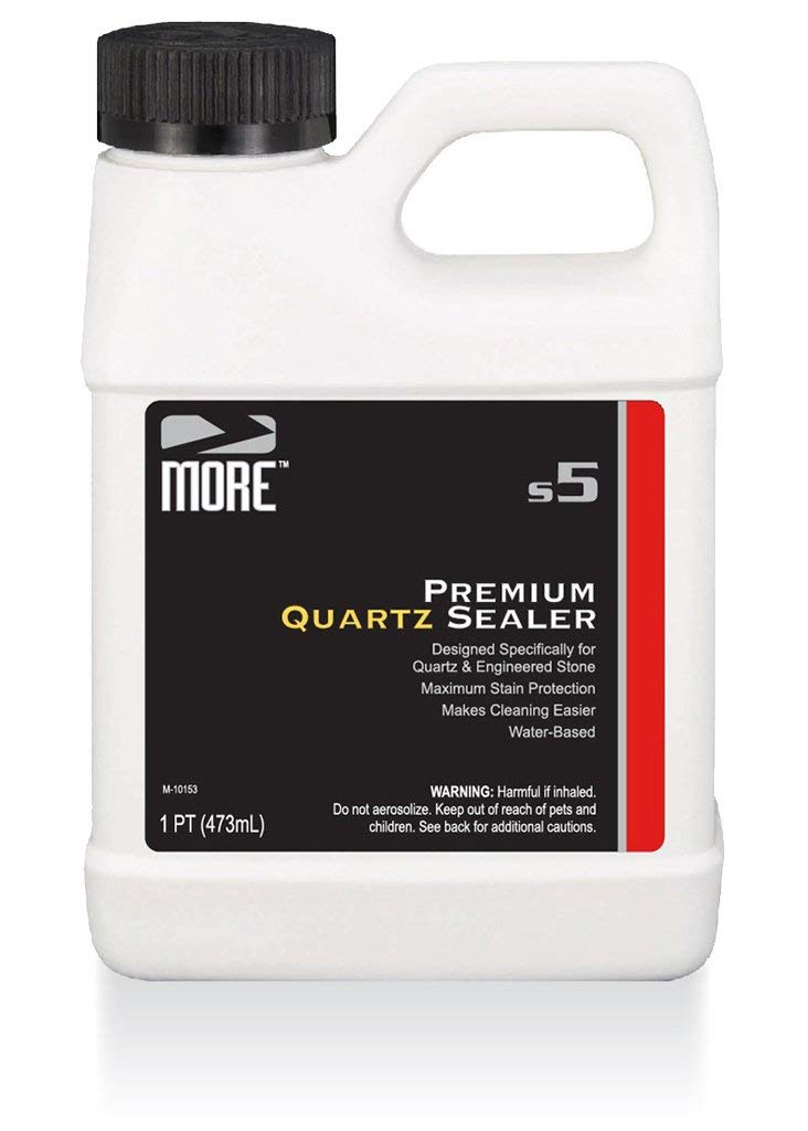 MORE Premium Quartz Sealer bottle pour demonstrates easy, even application and protective coverage.