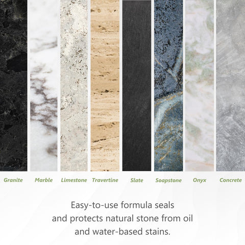 MORE Premium Stone Sealer guards against oil stains during daily use