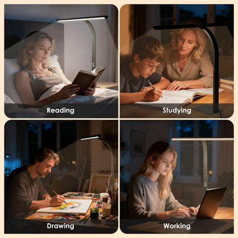 Moremili LED Desk Lamp kit includes power adapter for immediate use.