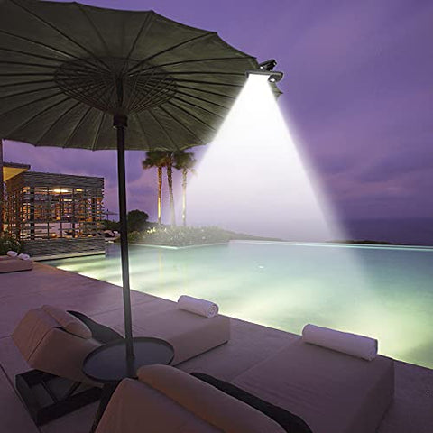 Morestar solar panel charges during day, storing energy for night-time illumination.