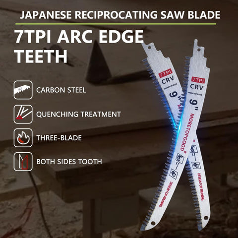 MORETOPGOOD 7TPI Japanese teeth blade delivers precise pruning in tough wood.