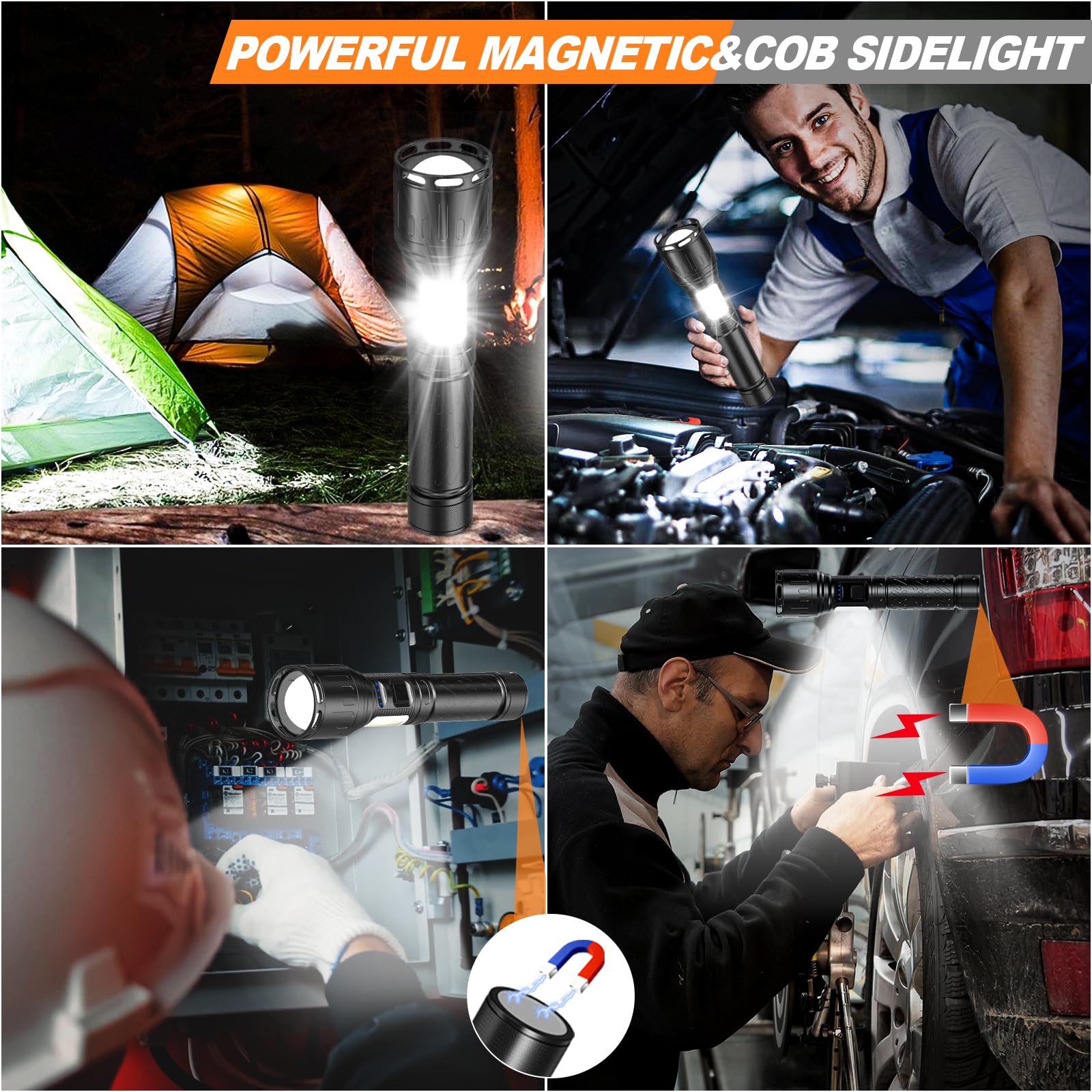 MOREVAC flashlight durable military-grade aluminum withstands rugged environments
