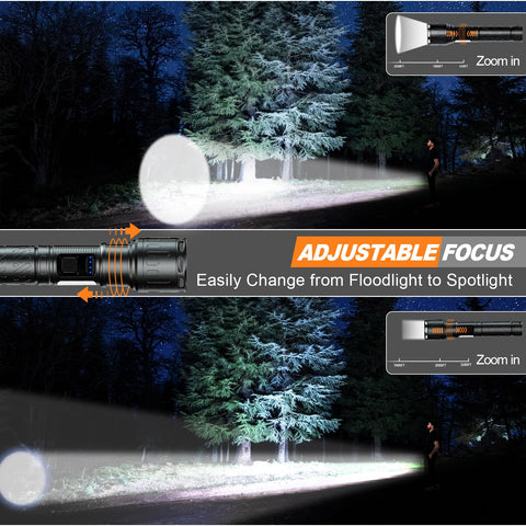 MOREVAC flashlight eight modes including COB floodlight for versatility