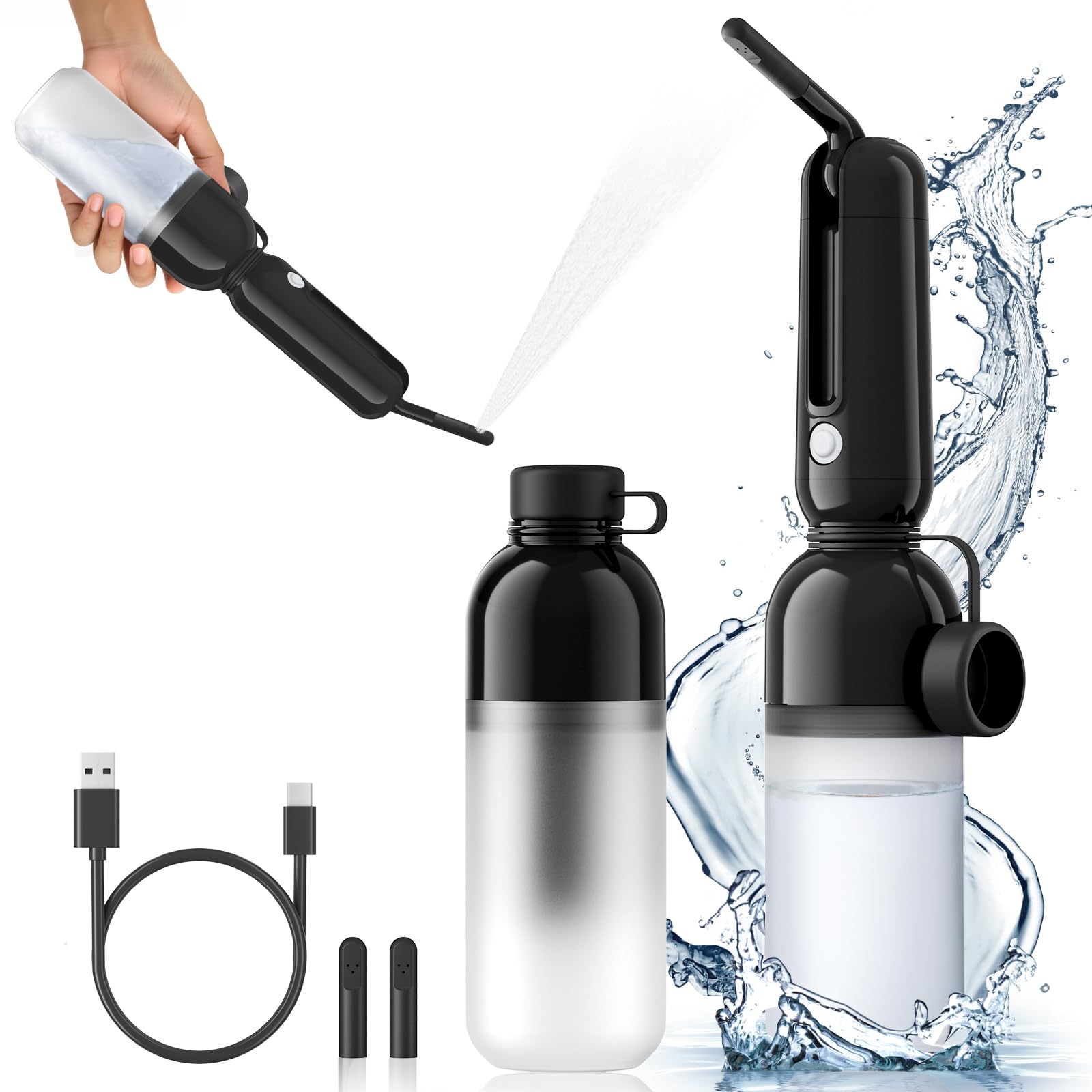 Morfone 350ml water tank supports longer cleansing sessions on the go