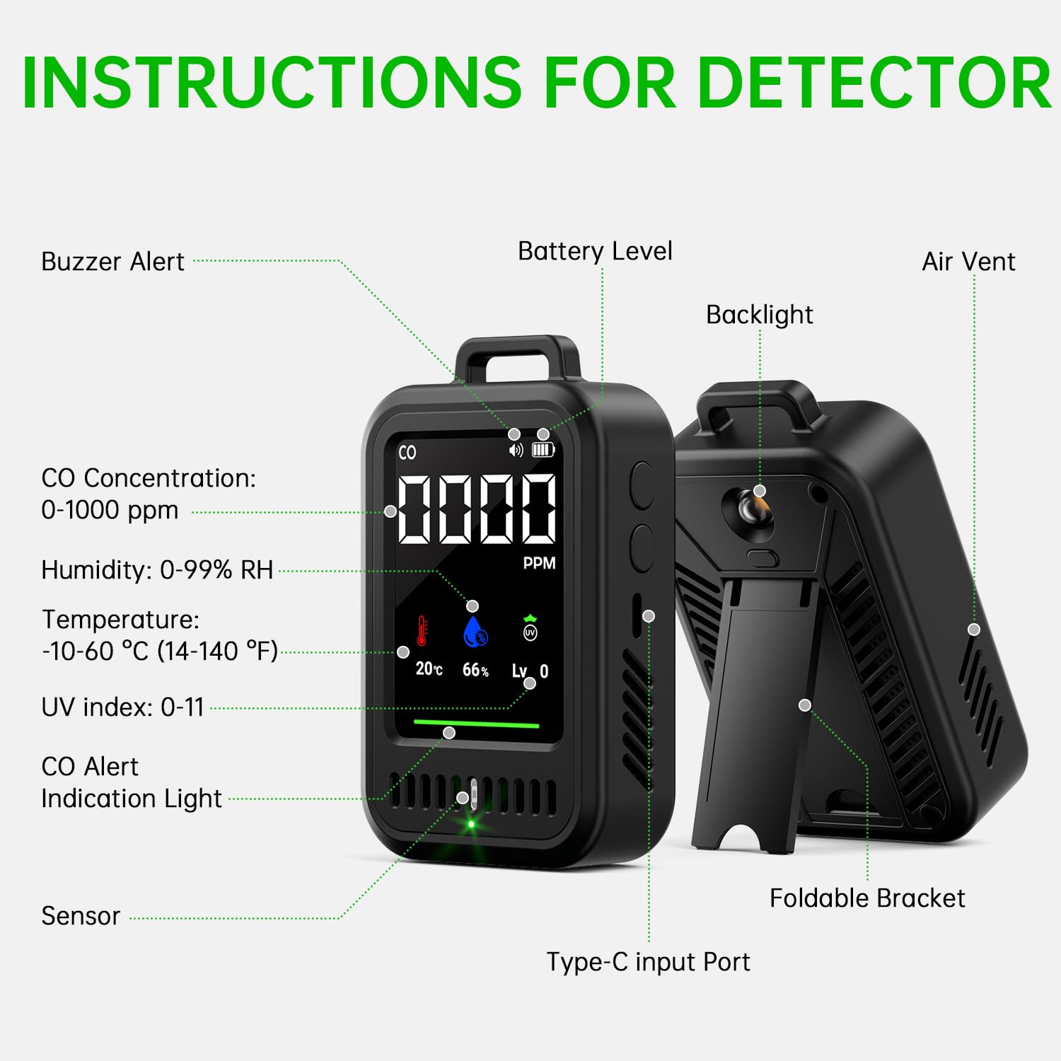 Moriko rechargeable 2000 mAh battery with Type-C charging
