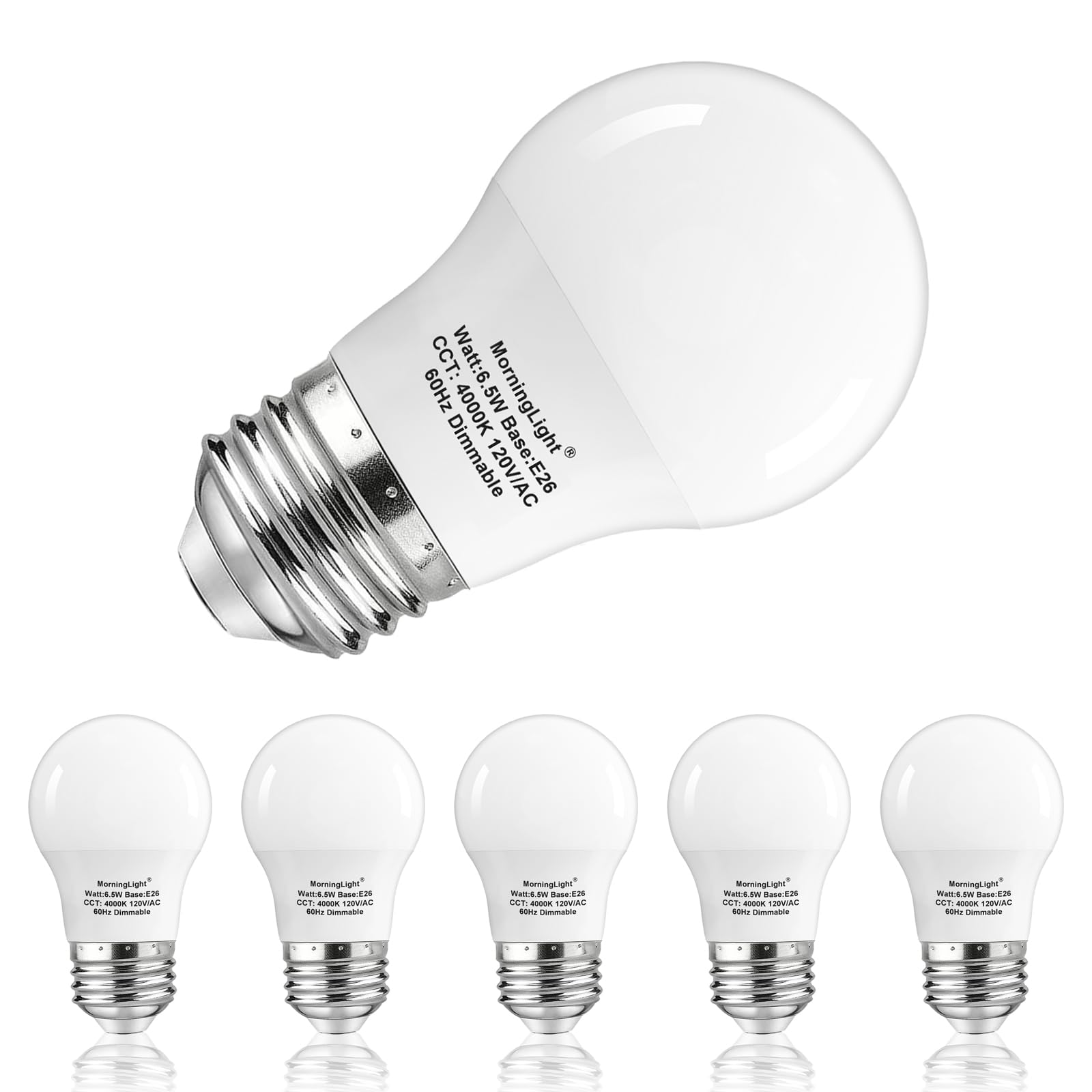MorningLight A15 LED bulbs 6-pack provide steady brightness and energy efficiency.