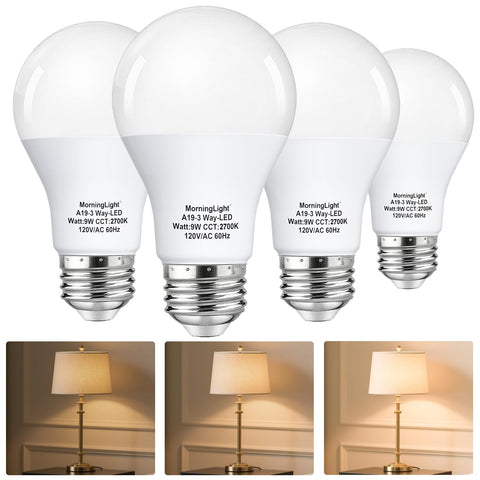 MorningLight A19 800lm high setting for bright ambient lighting