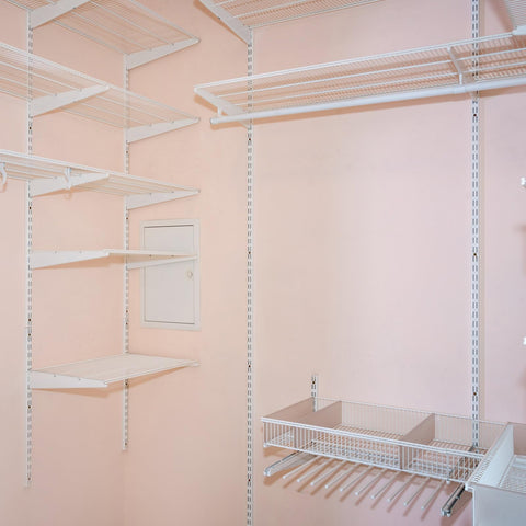 MorningRo 12-pack wall shelving tracks organizes spaces with flexible shelving options.