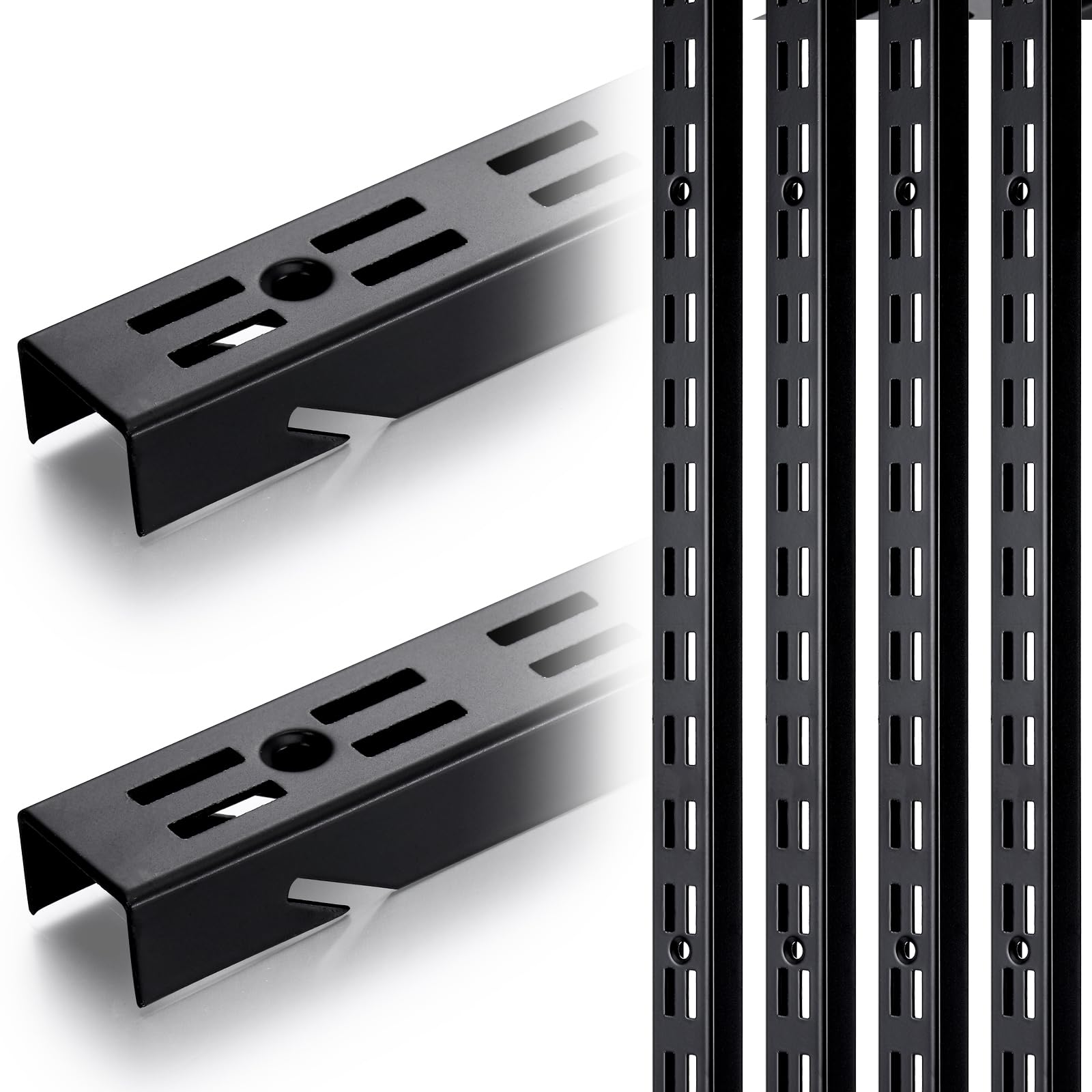 MorningRo 6 Pcs shelf bracket tracks overview for versatile storage