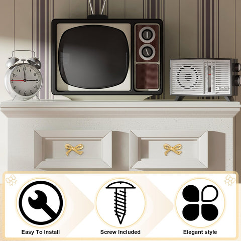 MorningRo Brass Bow Knob elevates dressers with decorative, durable hardware