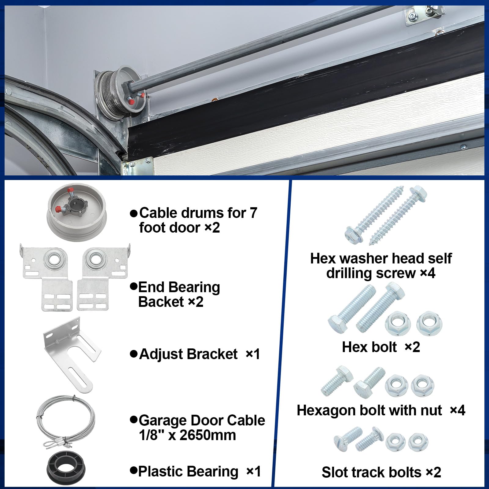 MorningRo kit cables and drums ready for smooth door operation
