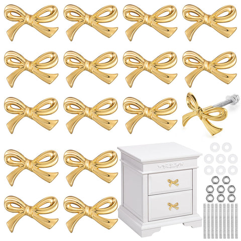 MorningRo gold bow knob for dresser drawers adds timeless elegance and easy installation.