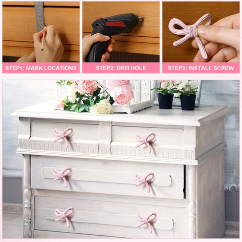 MorningRo pink metal dresser knobs offer sturdy daily-use pulls
