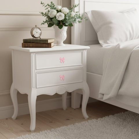 MorningRo pink bow knob complements retro furniture while maintaining practical grip