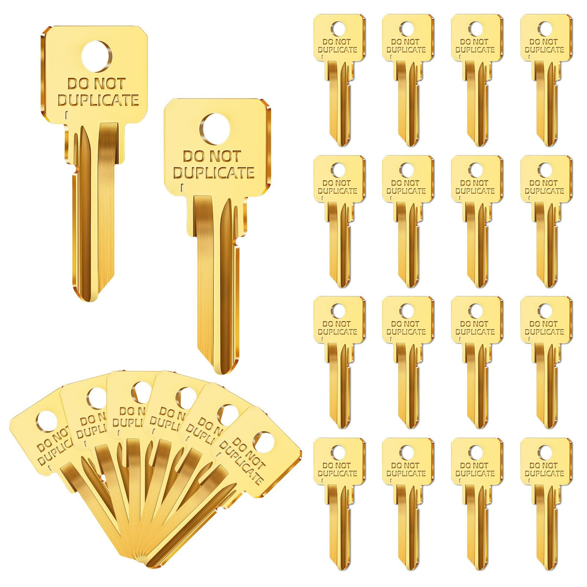 MorningRo SC1 brass key blanks pack 50 ready for bulk home key replacements.