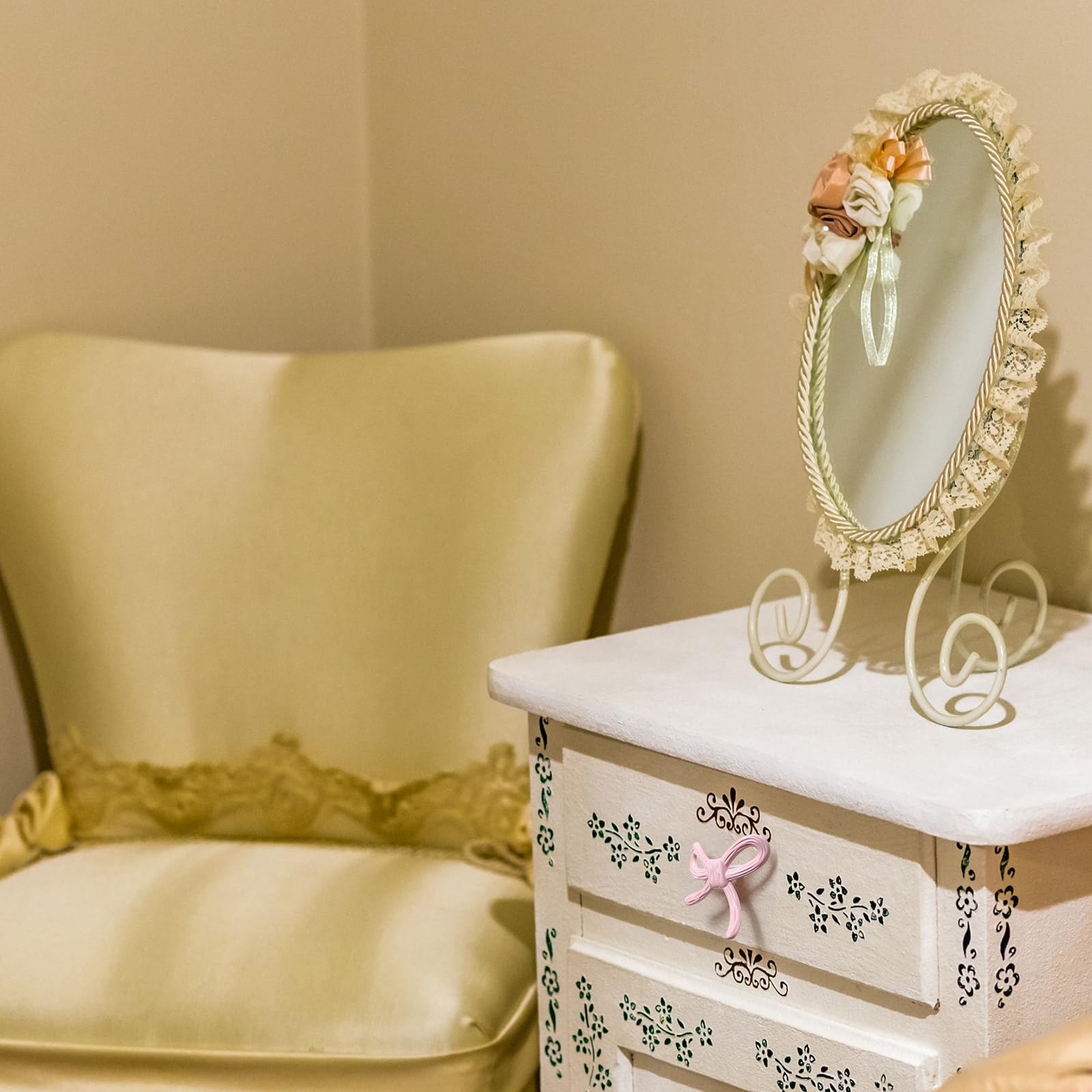 MorningRo wood dresser hardware in pink complements furniture with a soft color accent