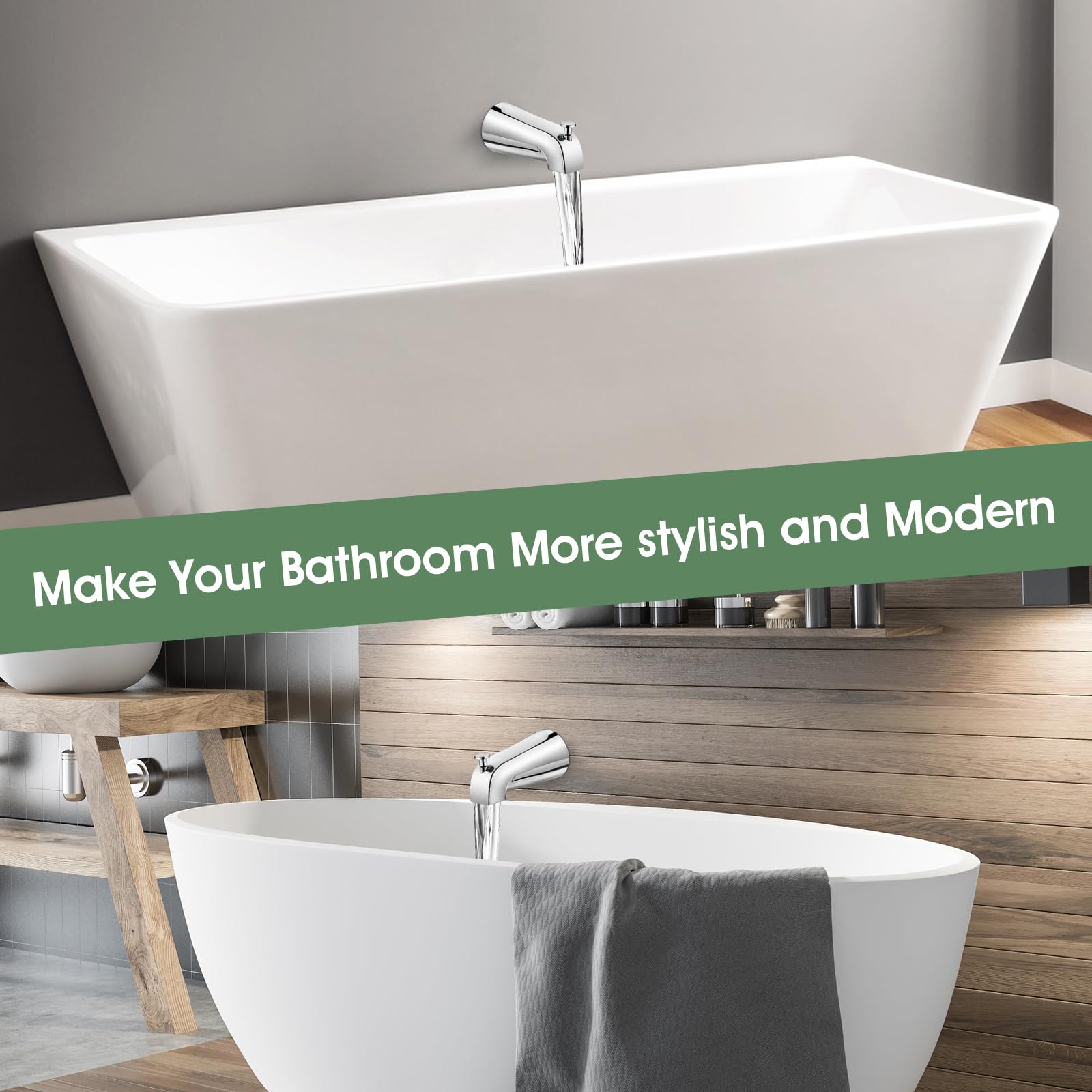 Mornwaen chrome finish enhances bathroom style and cleanup simplicity.