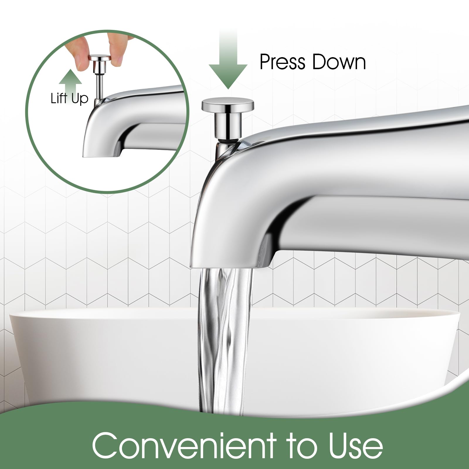 Mornwaen copper pipe 1/2 inch connection supports standard tub plumbing.