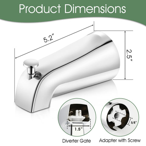 Mornwaen tub spout install tool included for quick DIY setup.