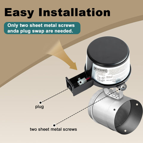 MornZorn vent damper motor installation process demonstrates easy setup