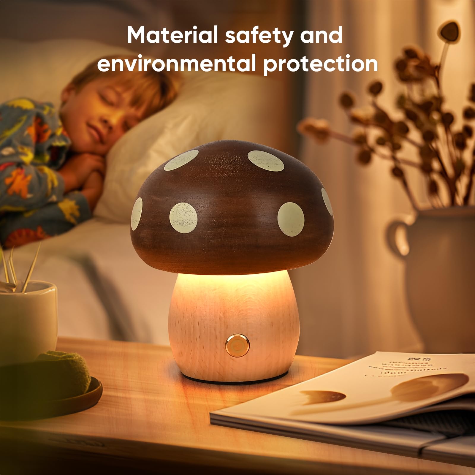 Moroommt touch-control brightness shows easy dimming for night-time use