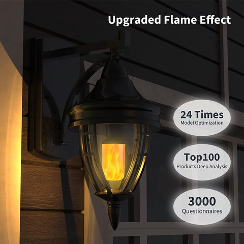 Morsatie self-correcting upside-down mode keeps the flame effect steady.