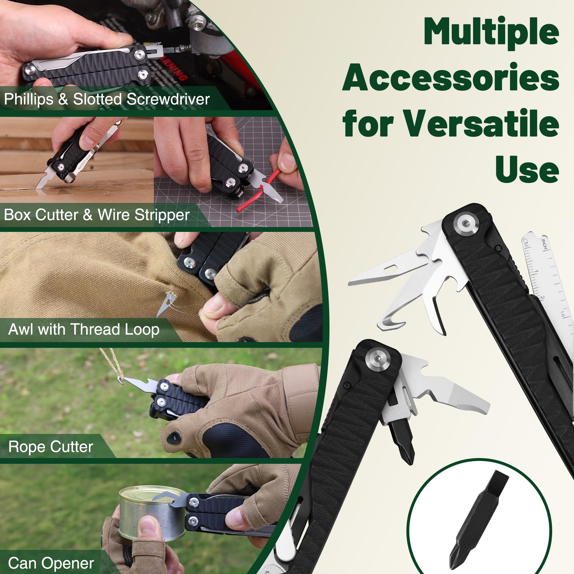 Mossy Oak 17in1 multitool belt clip for easy outdoor carry