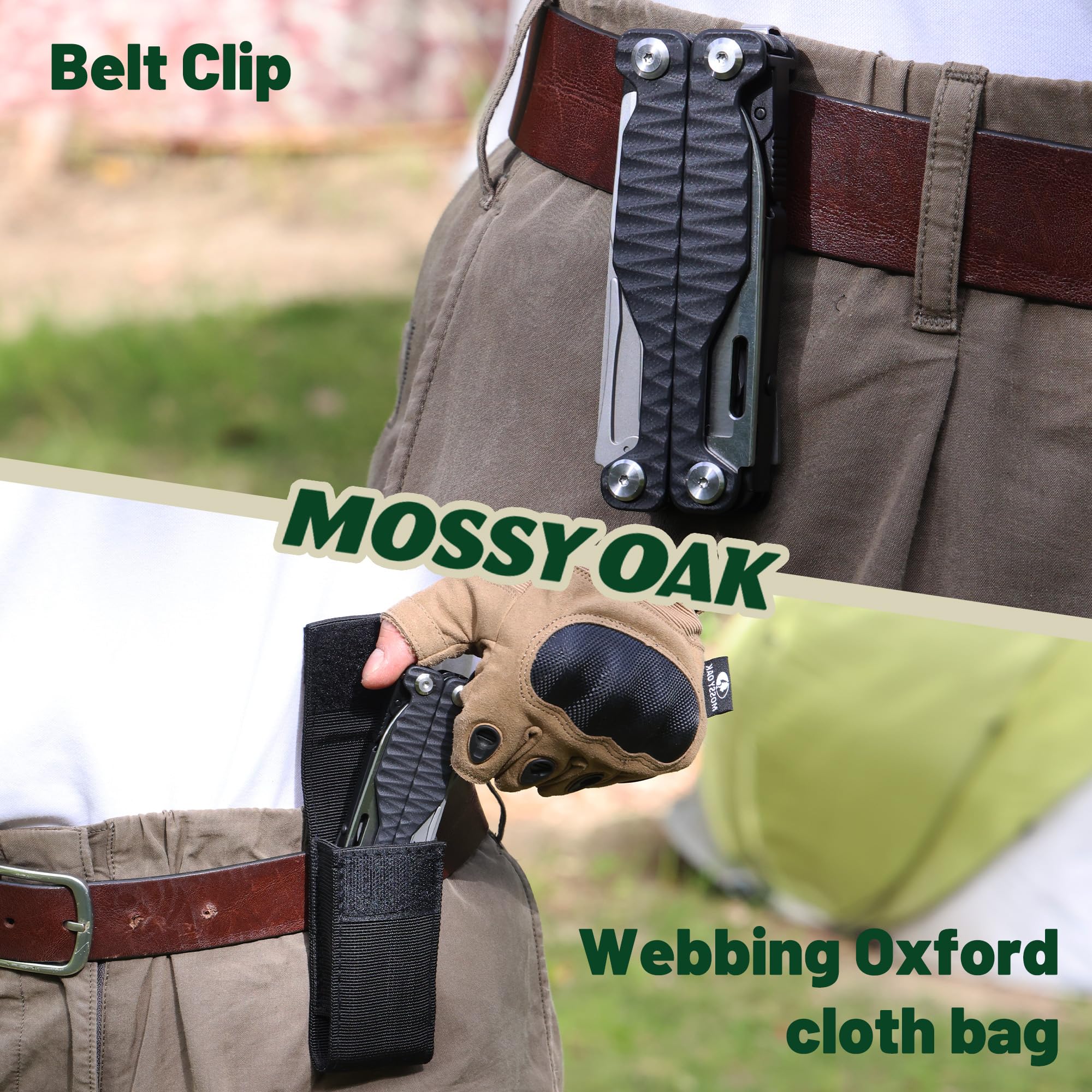 Mossy Oak 17in1 multitool saw cutting small wood outdoors