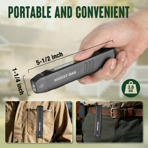 Mossy Oak Emergency-ready flashlight compact for storms and power outages.