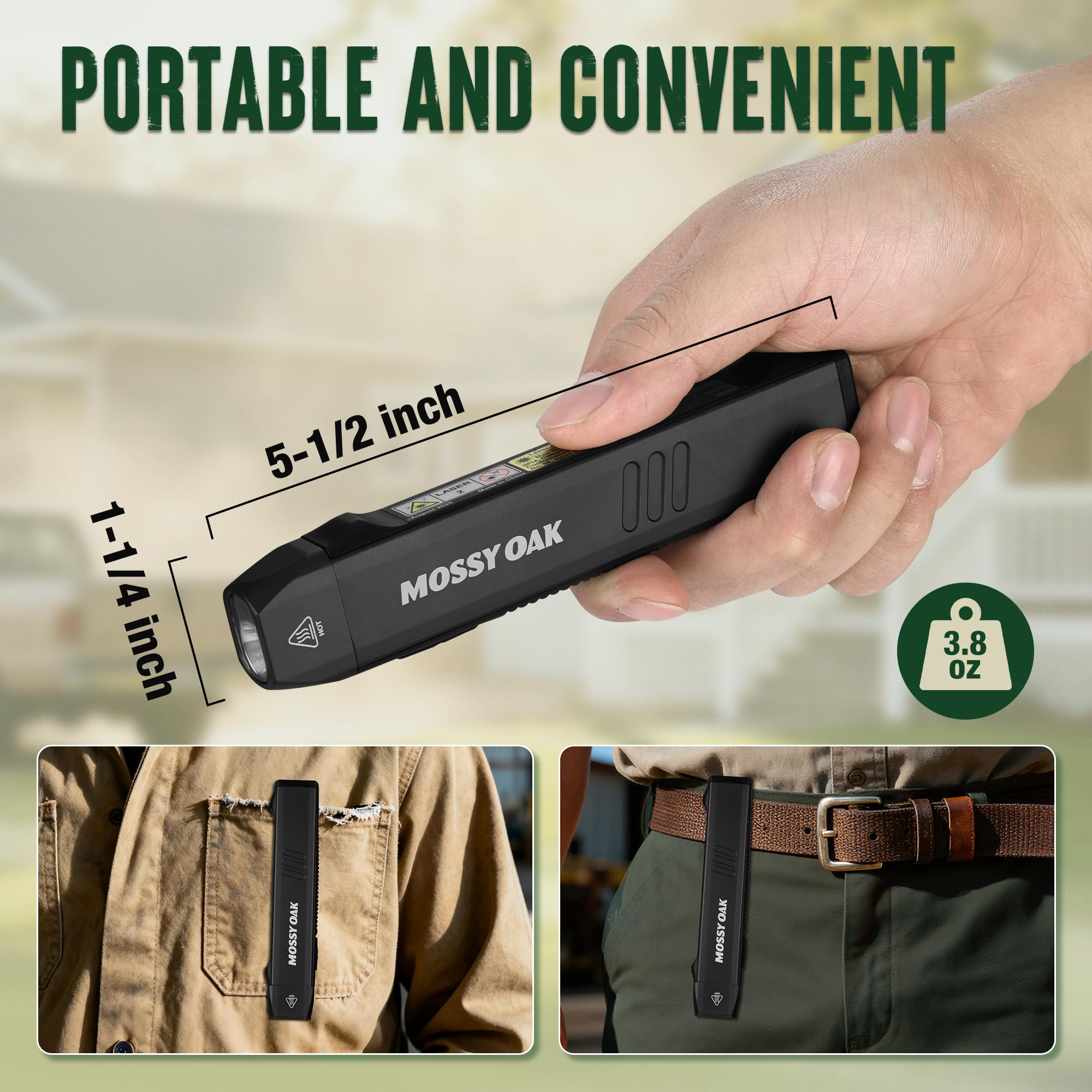 Mossy Oak emergency home-use flashlight suited for power outages and daily tasks.