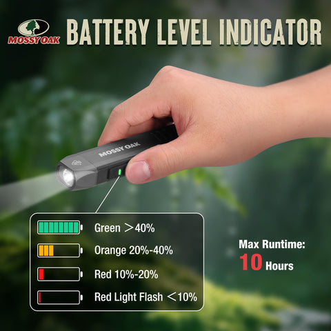 Mossy Oak Flat Flashlight IP67 waterproof and dustproof for harsh conditions.