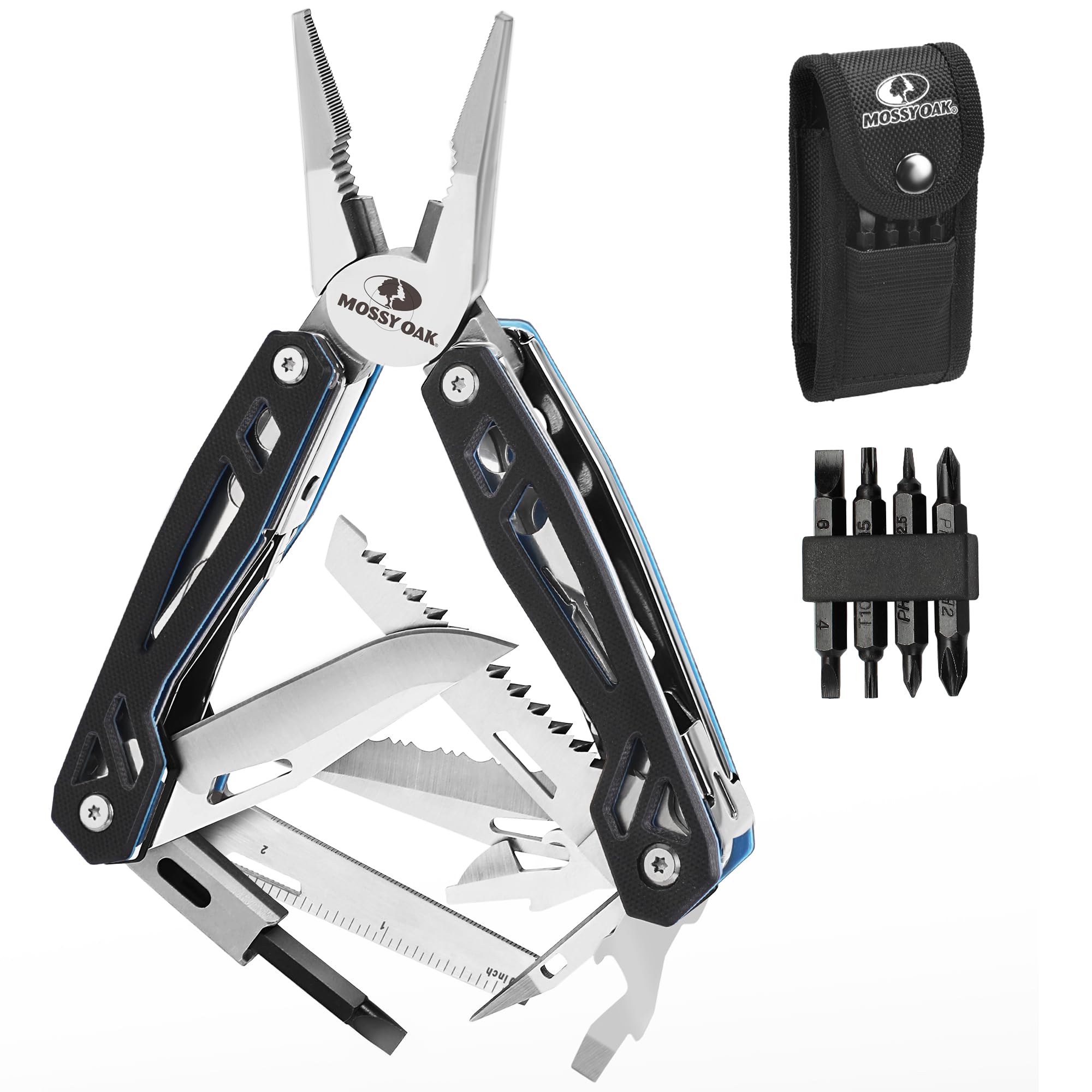 Mossy Oak multitool 21-in-1 front view for trail versatility