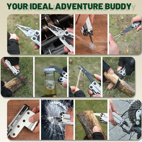 Mossy Oak Multitool compact carry case for easy backpack storage.