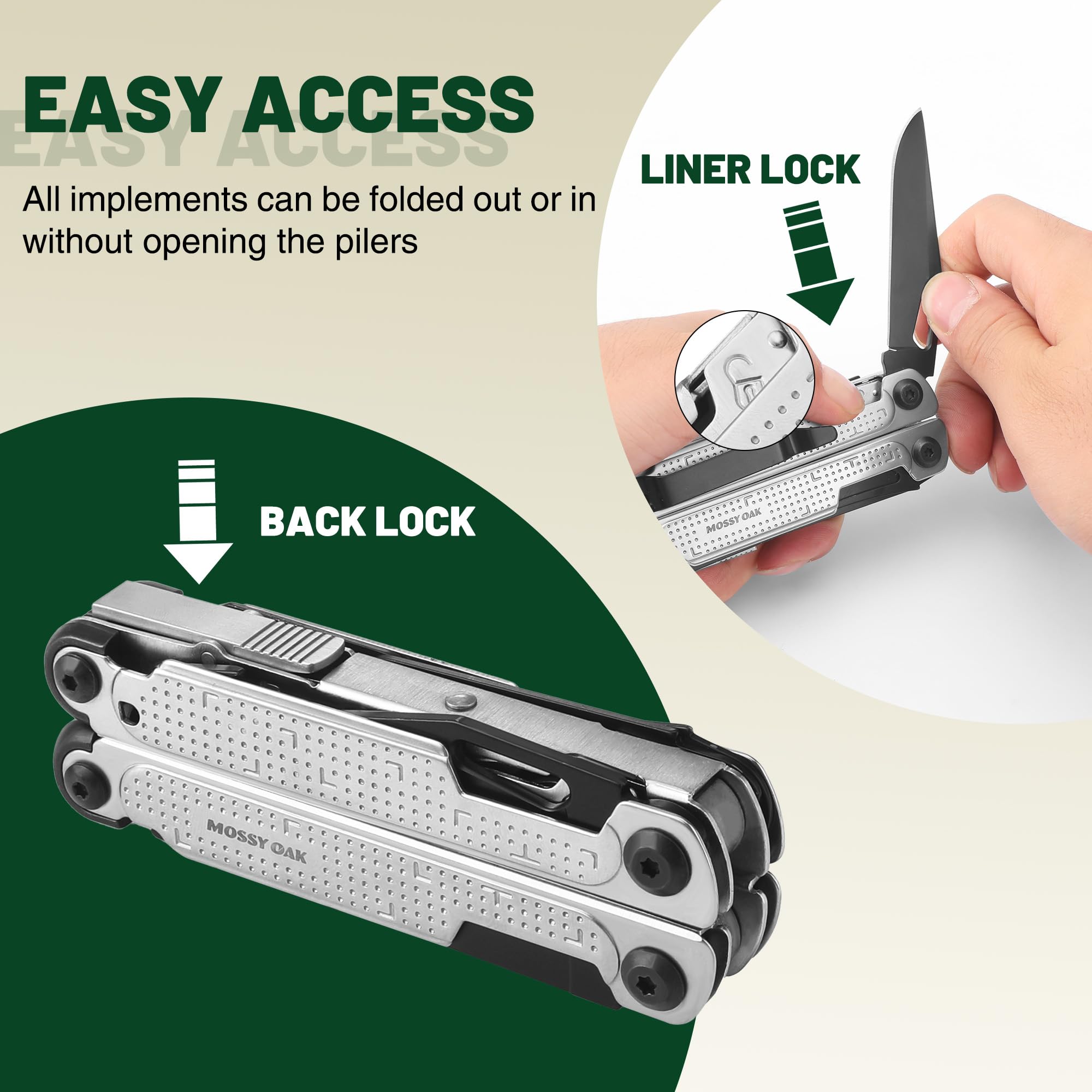 Mossy Oak Multitool sheath keeps tools safe and accessible.