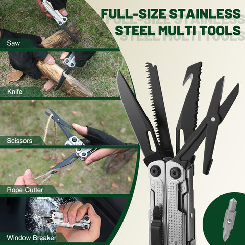 Mossy Oak Multitool wire cutter ready for gear maintenance on hikes.