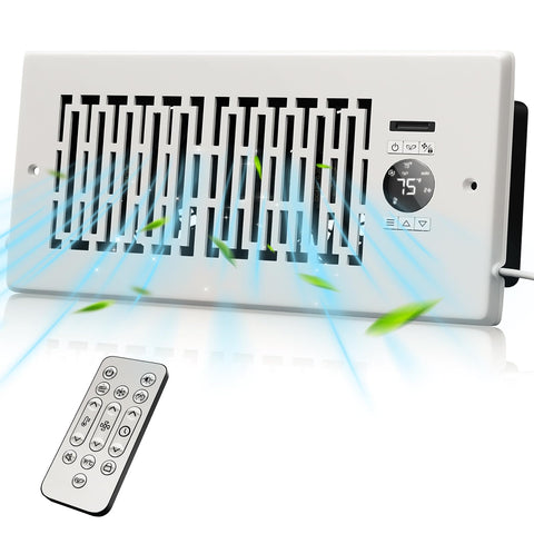 MOTCTQVD register booster fan with remote control balances room temperature.