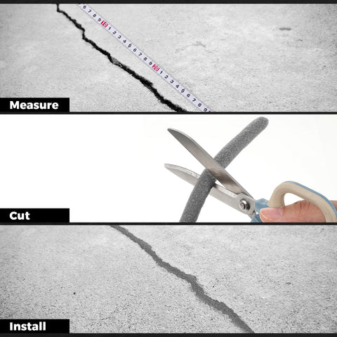 MotiMind backer rod for driveway and sidewalk joints, improving crack control.