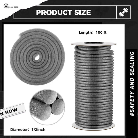 MotiMind foam rope spool in gray facilitates quick unwinding and use.