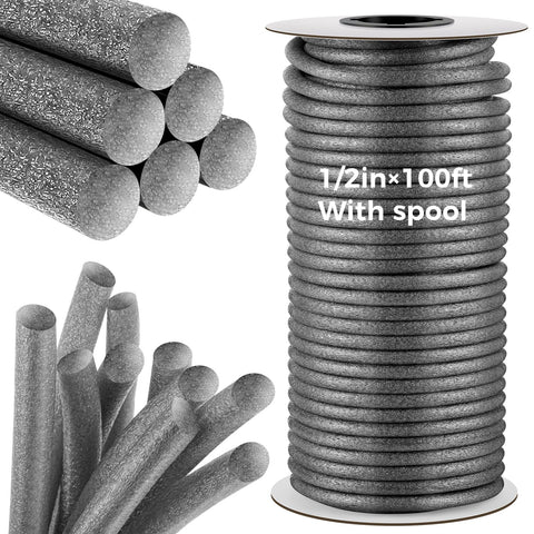 MotiMind half-inch foam backer rod in gray for extended caulking runs.