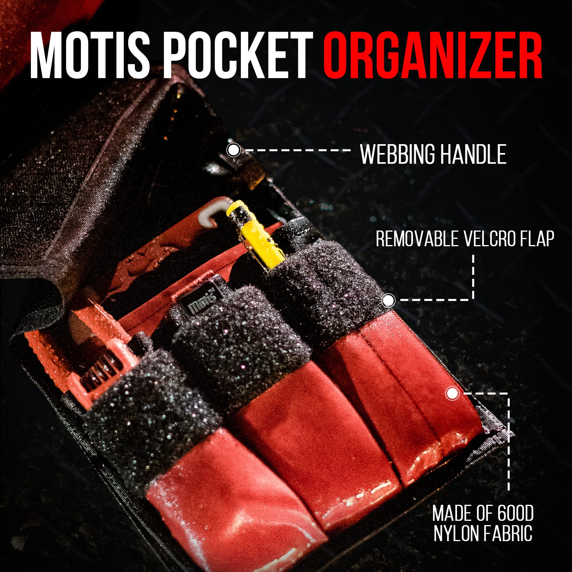 Motis Fire Pocket Organizer pouch compact and portable design for easy carry.
