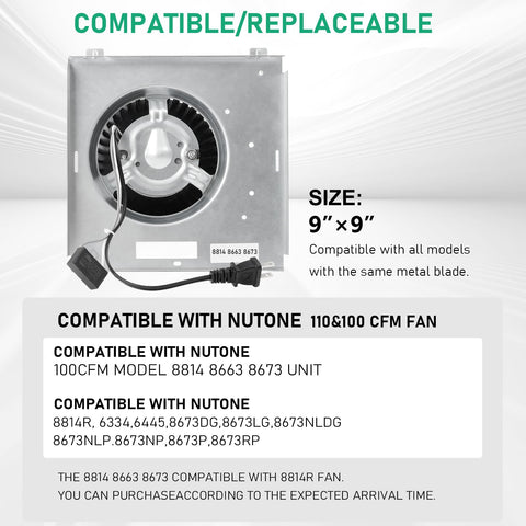 Motoasis 110CFM replacement motor ready for quick bathroom fan upgrade