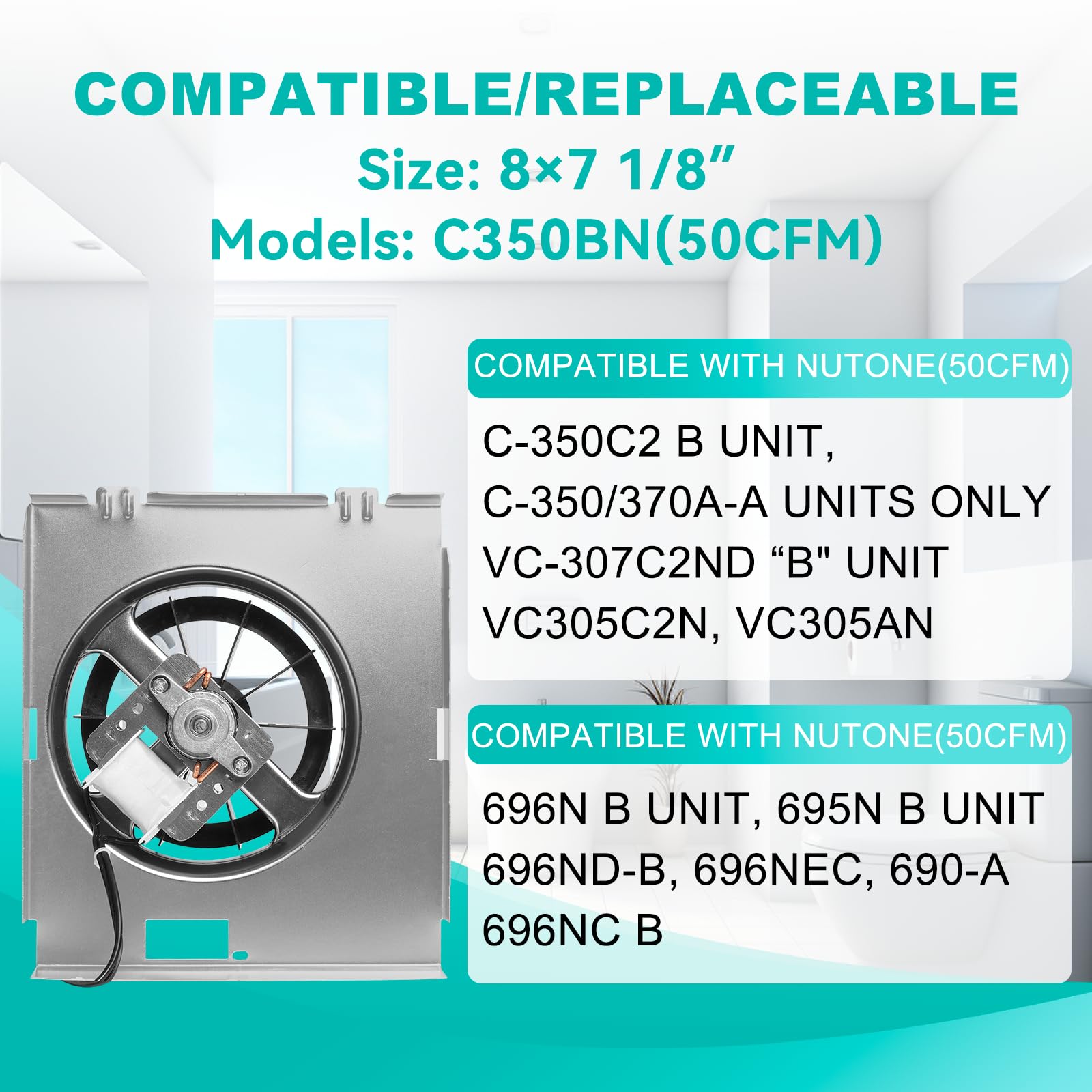 Motoasis compatible with Nutone 696N B Unit ensures a seamless retrofit.